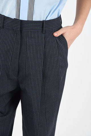 MM4 High waist striped double pleats palazzo pants