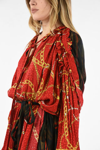 Printed Silk Unstructured Dress