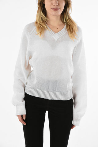 Lurex V Neck Sweater