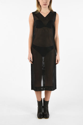 MM1 V-neck sheer dress