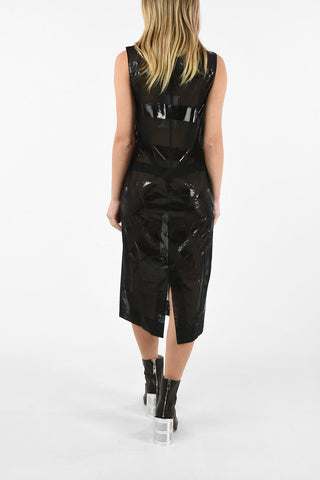 MM1 V-neck sheer dress