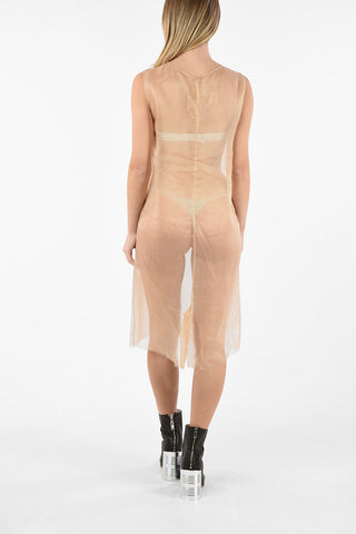 Back Closure Sheer Dress