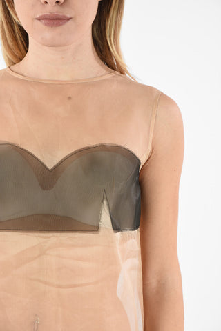 Back Closure Sheer Dress