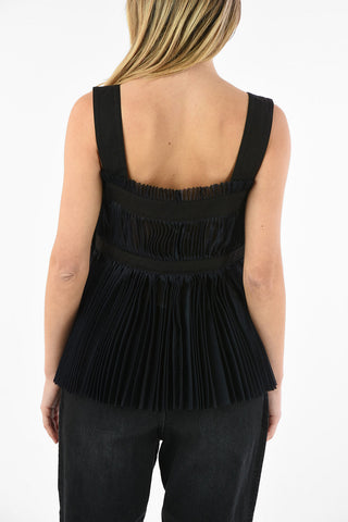 Pleated Top with Adjustable Shoulder Straps