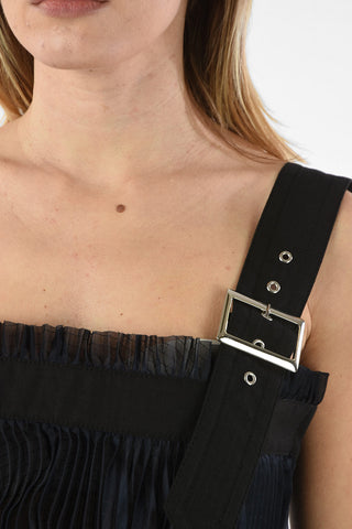 Pleated Top with Adjustable Shoulder Straps