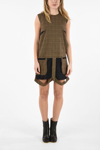 MM1 district Check Mini Tunic Dress with Zip Back Closure