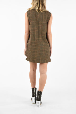 MM1 district Check Mini Tunic Dress with Zip Back Closure
