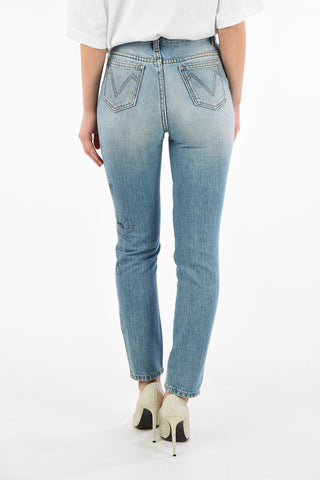 Embroidered High Waist Jeans