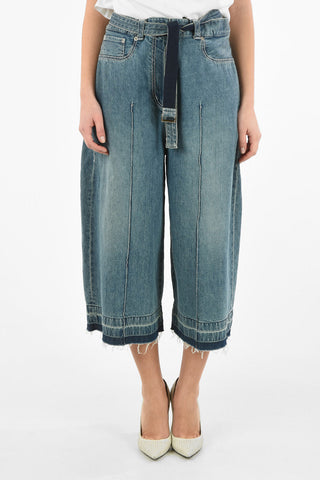 Frayed Hem wide jeans