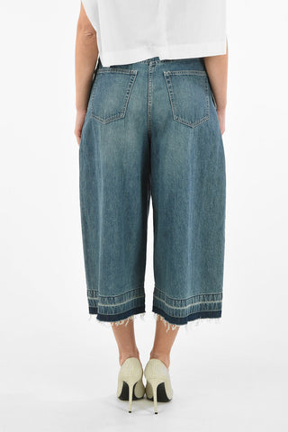 Frayed Hem wide jeans