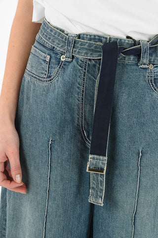 Frayed Hem wide jeans