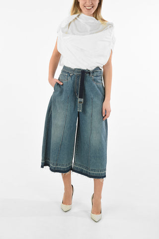 Frayed Hem wide jeans