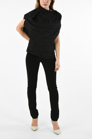Unstructured Blouse with Back Zip Closure