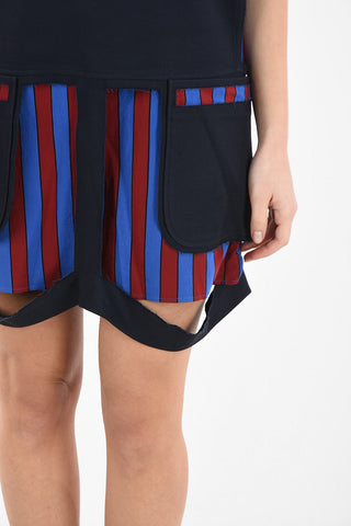 MM1 Cut Out Mini Tunic Dress with Front Pocket