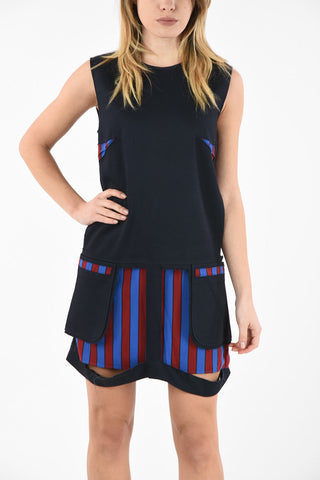 MM1 Cut Out Mini Tunic Dress with Front Pocket