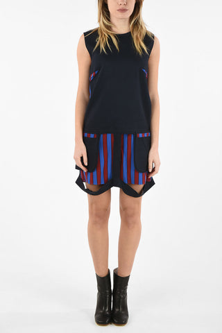 MM1 Cut Out Mini Tunic Dress with Front Pocket