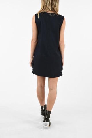 MM1 Cut Out Mini Tunic Dress with Front Pocket
