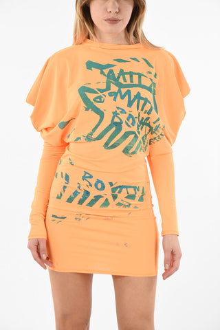 Printed Long Sleeve Dress