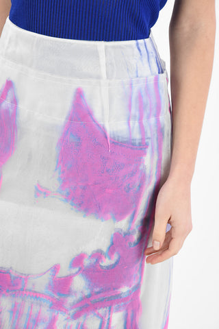 MM0 Tye Dye Skirt With Back Zip Closure