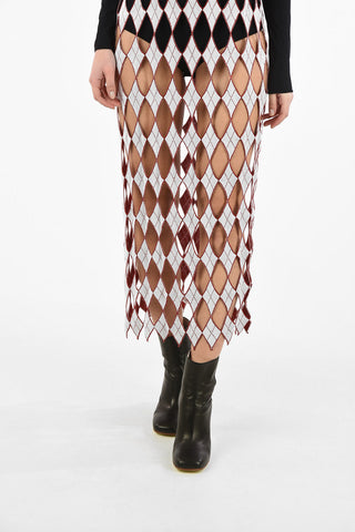 MM0 Lurex Argyle Cut Out Maxi Dress