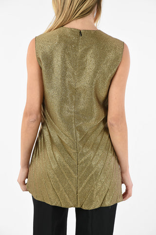 MM0 Lurex Accordion Top with Zip Back Closure
