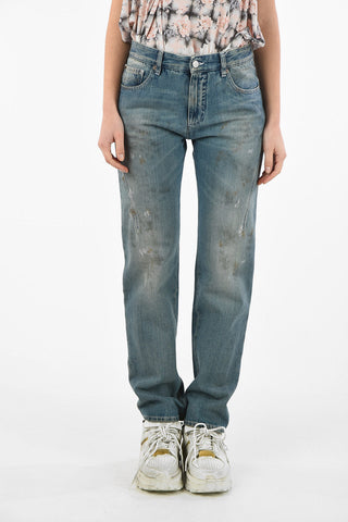 MM6 Vintage effect Stonewashed Wide Jeans