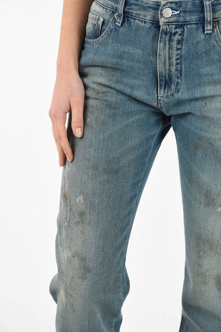 MM6 Vintage effect Stonewashed Wide Jeans