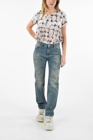 MM6 Vintage effect Stonewashed Wide Jeans