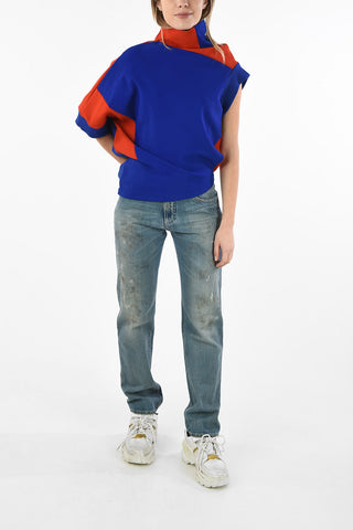 MM1 Turtleneck Asymmetrical Sweatshirt