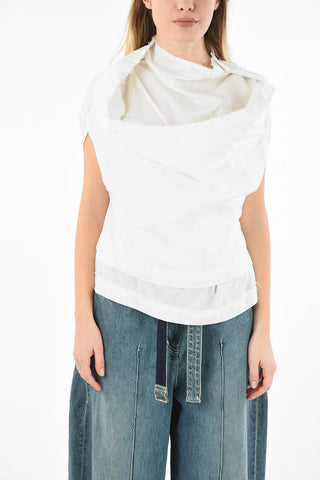 Unstructured Blouse with Back Zip Closure