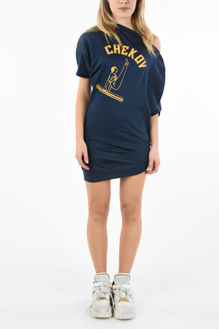 JUNYA WATANABE Asymmetrical Printed Mini Dress