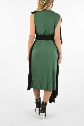MM4 Side Split Asymmetrical Dress with Belt