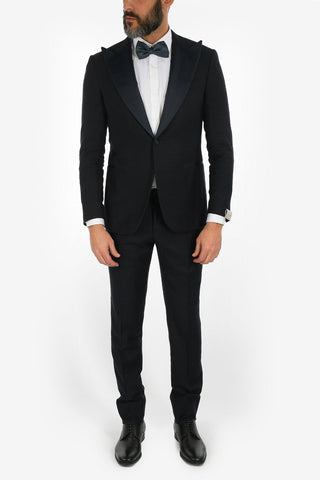 center vent peak lapel houndstooth drop 8R CERIM.ACADEMY tuxedo