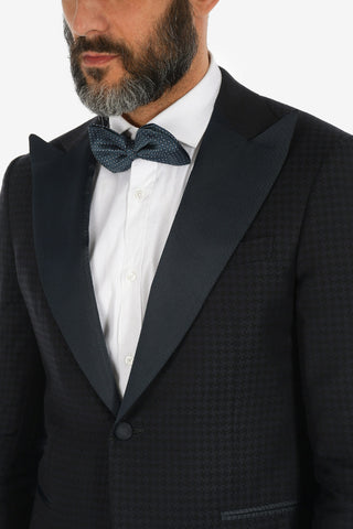 center vent peak lapel houndstooth drop 8R CERIM.ACADEMY tuxedo