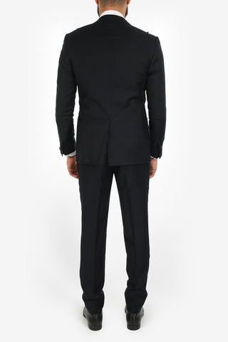 center vent peak lapel houndstooth drop 8R CERIM.ACADEMY tuxedo