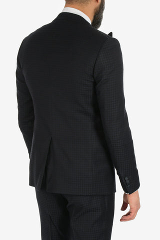 center vent peak lapel houndstooth drop 8R CERIM.ACADEMY tuxedo