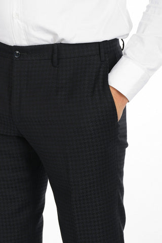 center vent peak lapel houndstooth drop 8R CERIM.ACADEMY tuxedo