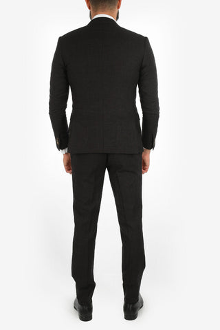 notch lapel belt loops district check drop 8R ACADEMY 2-button suit