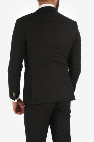 notch lapel belt loops district check drop 8R ACADEMY 2-button suit