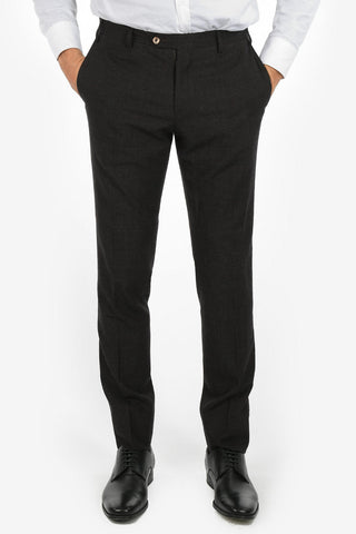 notch lapel belt loops district check drop 8R ACADEMY 2-button suit