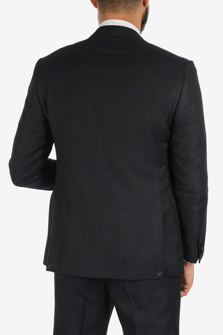 peak lapel belt loops houndstooth drop 7R CERIM.ACADEMY tuxedo