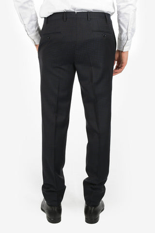 peak lapel belt loops houndstooth drop 7R CERIM.ACADEMY tuxedo
