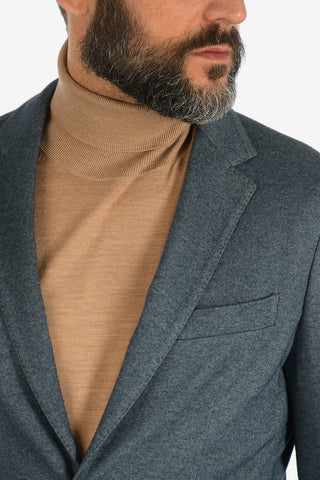 ID blazer in seta e in cashmere drop 7R due spacchi 2 bottoni