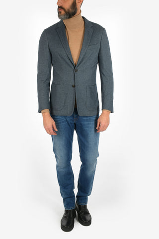 ID blazer in seta e in cashmere drop 7R due spacchi 2 bottoni