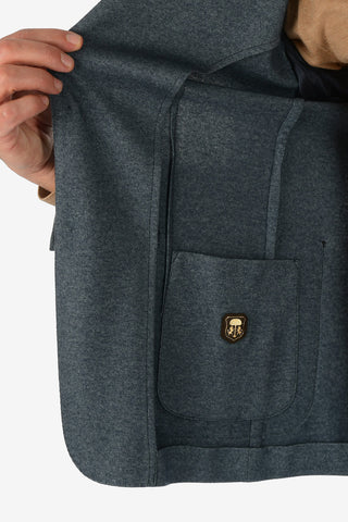 ID blazer in seta e in cashmere drop 7R due spacchi 2 bottoni