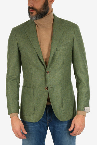 giacca a 3 bottoni SARTORIA in cashmere e mohair drop 7R due spacchi