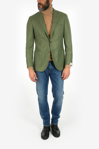giacca a 3 bottoni SARTORIA in cashmere e mohair drop 7R due spacchi