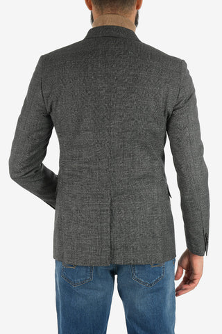 CC COLLECTION district check virgin wool drop 8R peak lapel RESET double-breasted blazer