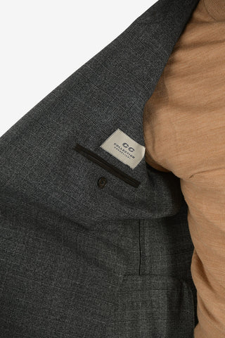 CC COLLECTION district check virgin wool drop 8R peak lapel RESET double-breasted blazer