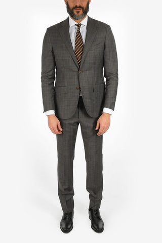 side vents belt loops district check drop 7R 2-button SARTORIA suit
